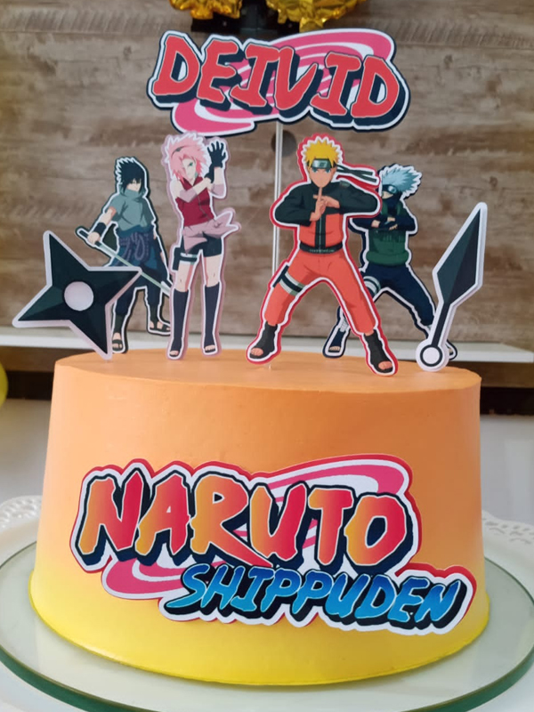 ARQUIVO Topo de bolo Naruto - Topo e corte