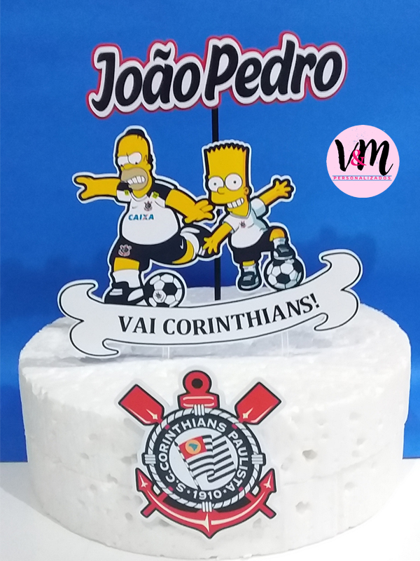 Topper, Mesversario, Topo De Bolo Personalizado Corinthians